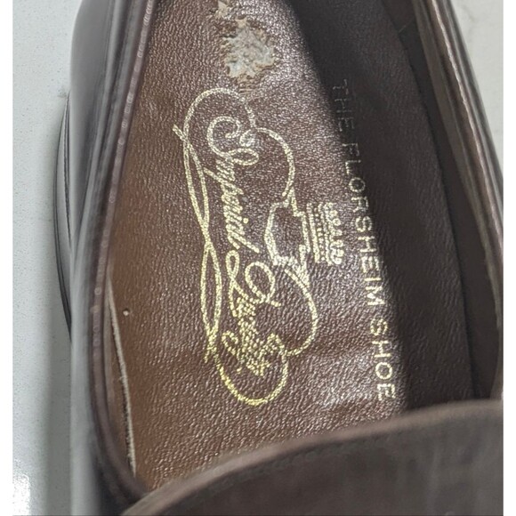 Florsheim Imperial Men Brown Leather Dress Horsebit Loafers Shoes Sz 9 Vintage